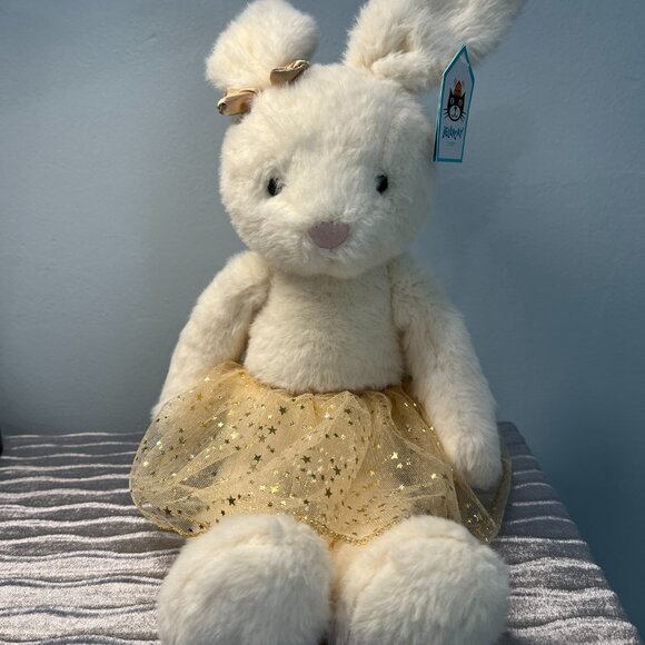 RARE Jellycat Large Glistening Belle Bunny BNWT - Picture 2 of 6